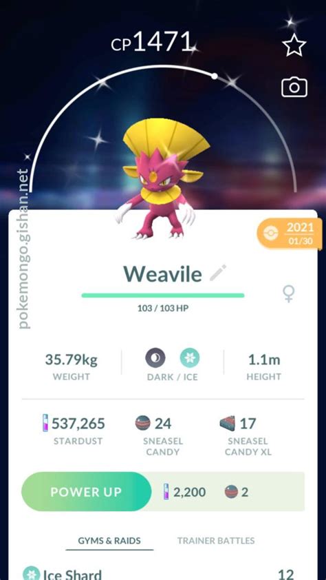 Shiny Weavile - Pokemon Go