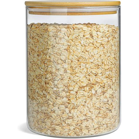 Comsaf Large Glass Storage Jar With Airtight Seal Lid 101 Oz Food