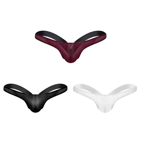 Uaang Mens Mesh See Through Bikini Underwear Stretchy Open Back Gay Panties Bikini Jockstrap