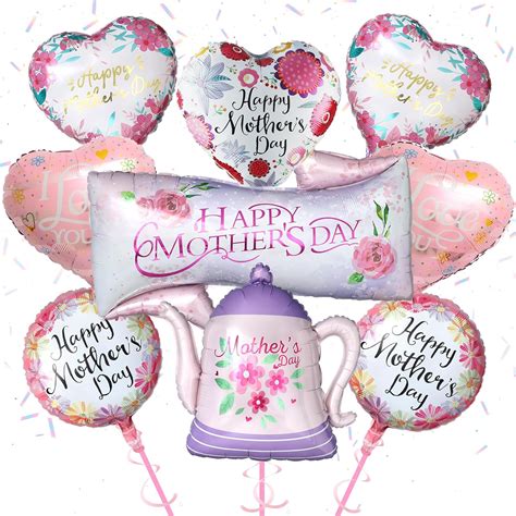 Enanal Happy Mothers Day Balloons 29” Streamer 19”teapot