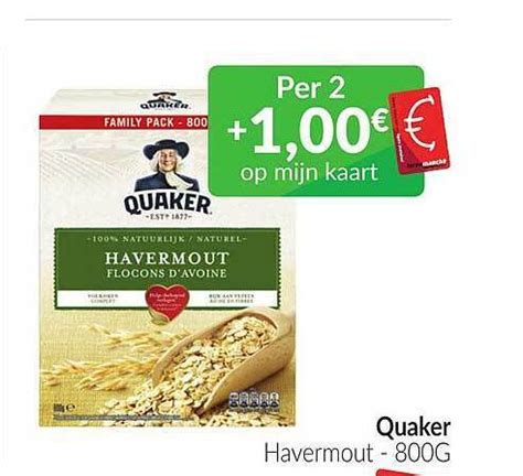 Quaker havermout promotie bij Intermarché