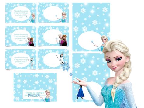 Frozen Thank You Note Food Label Treat Toppers Magical Printable