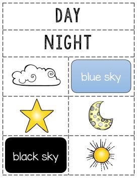 Day and Night Sorting Activity Freebie - The Super Teacher