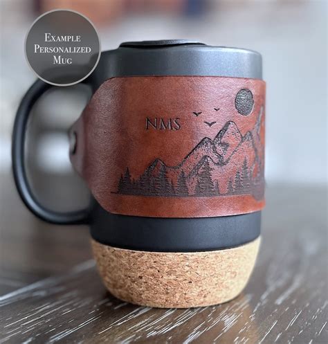 Taza De Cer Mica Con Base De Corcho Negro Mate Con Tapa Y Etsy Espa A