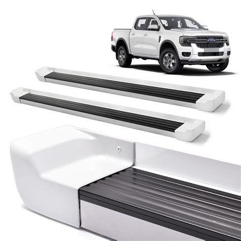 Estribo Lateral Branco Artico Pisante Ranger Dupla 2024 FRONT