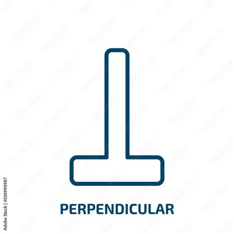 Perpendicular Symbol Icon From Signs Collection Thin Linear