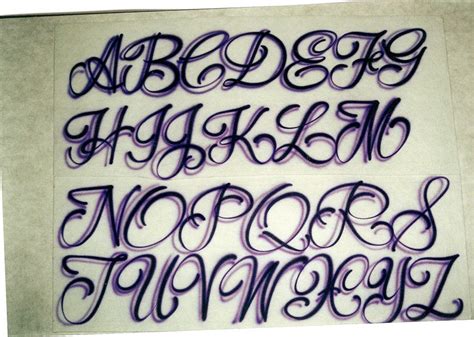 Airbrush Lettering Alphabet