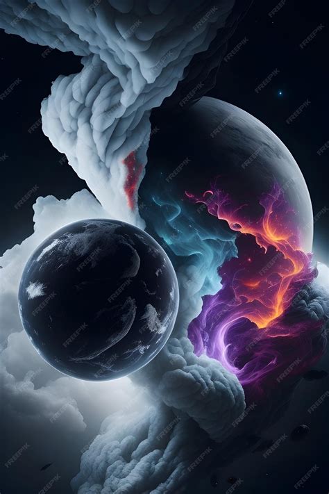 Premium AI Image | Climate change and space explodes wallpaper