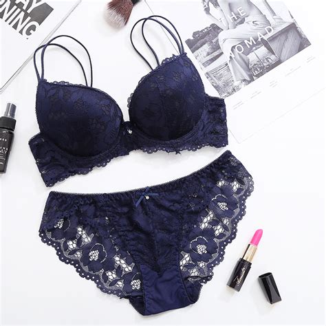 Push Up Bra Floral Lace Lingerie Set On Luulla