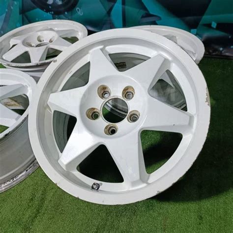 Белые Old School диски Bridgestone! R15, PCD 5-100, 15", 1 шт, 5x100, 6 ...