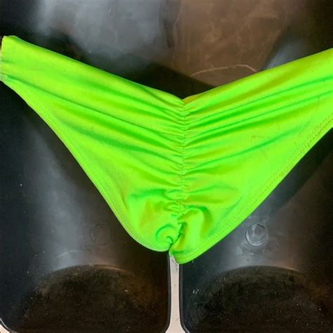 NakedGirl Bikinis Swim Nakedgirl Bikini Neon Green With Black Lace Poshmark