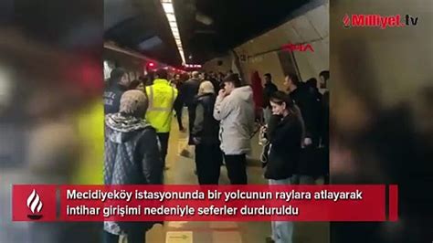 Mecidiyek Y Metro Istasyonunda Intihar Giri Imi Seferler Durdu