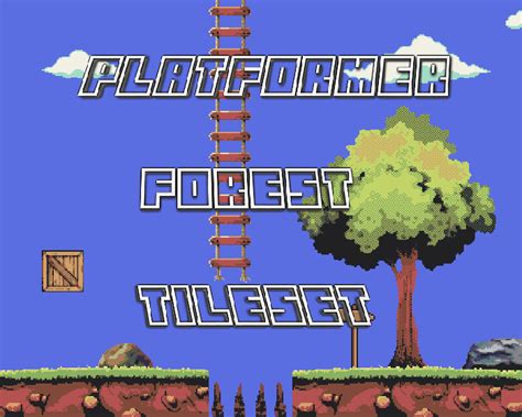 Platformer Forest Tileset 32x32 GameDev Market