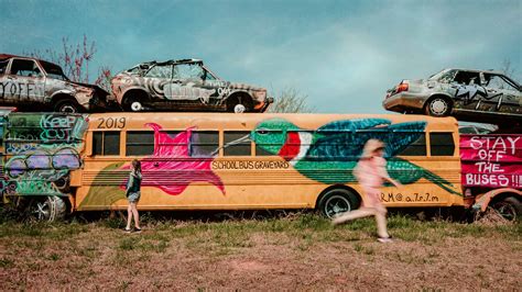 school bus graveyard by monica carlson