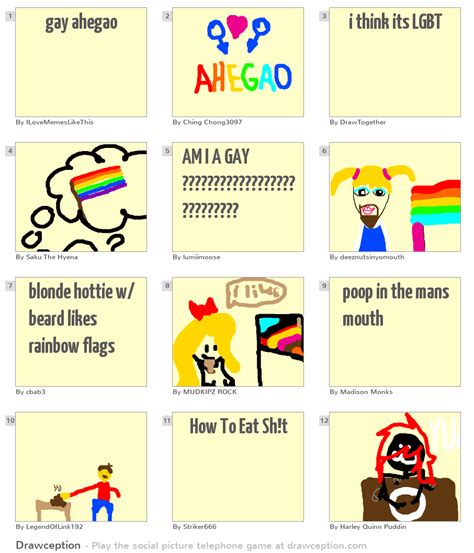 Gay Ahegao Drawception