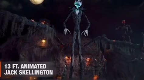 Halloween 13ft Jack Skellington Video Home Depot 2023 Nightmare Before