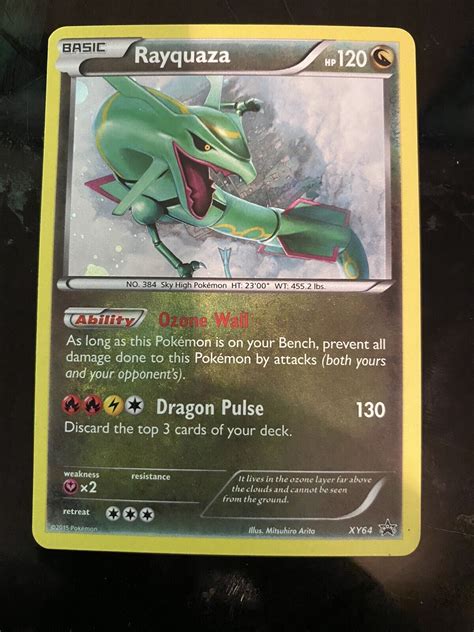 Pokémon TCG Rayquaza XY Black Star Promos XY64 Holo Promo Values MAVIN