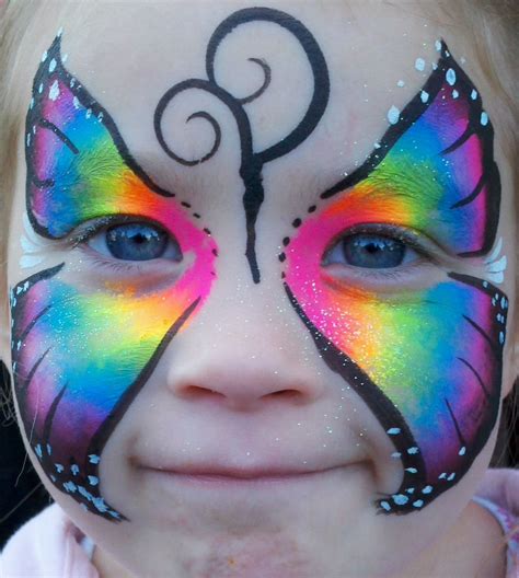 butterfly face paint easy - Solange Manzo