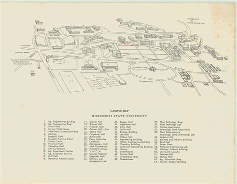 Mississippi State University Campus Map - New York Map Poster