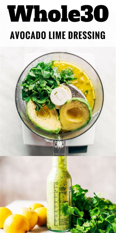 Creamy Avocado Cilantro Lime Dressing Paleo Gluten Free