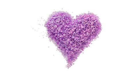 Download A Heart Made Of Purple Flowers On A White Background