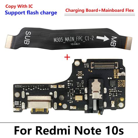 Generic Usb Charging Port Flex For Redmi Note 10 With Main Board