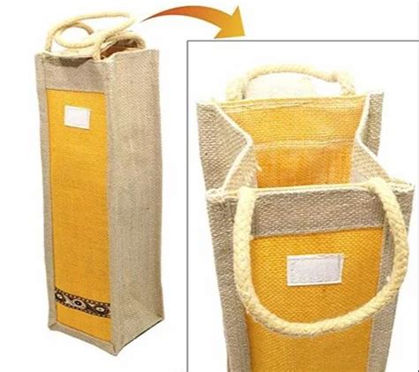 Vertical Shape Jute Bottle Bag Size Dimension 14x5x5 At Rs 58 Piece