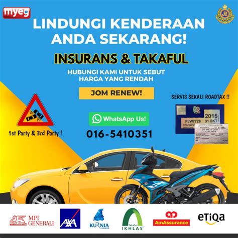 RENEW VEHICLE INSURANS TAKAFUL WITH ROADTAX SERVICE Lazada