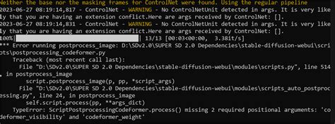 Errors In Controlnet Not Fixed · Issue 1693 · Mikubill Sd Webui