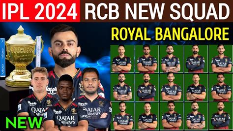 Ipl Royal Challengers Bangalore Full Squad Rcb New Squad