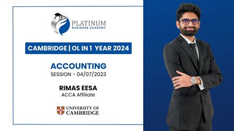 Cambridge Ol In Year Accounting By Rimas Eesa Youtube