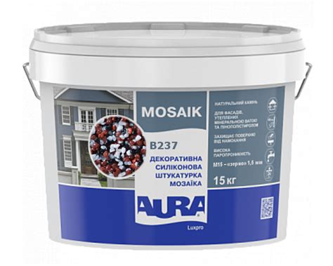 Купить Штукатурка кварцевая AURA LUX PRO MOZAIK M15 мозаичная (зерно 1 ...