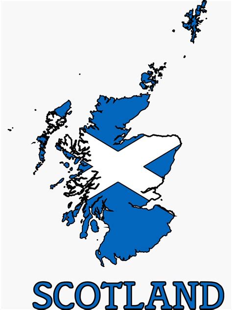 Scotland Flag Logo Sticker By Iskanderox Redbubble