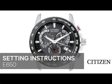 OFFICIAL CITIZEN E650 Setting Instruction YouTube