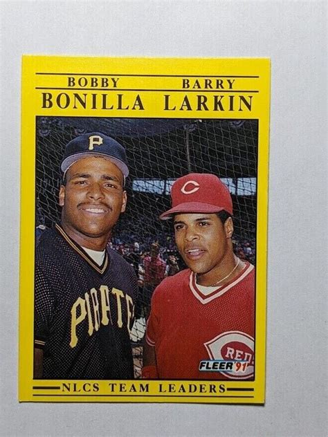 Fleer Bobby Bonilla Barry Larkin Baseball Card Ebay