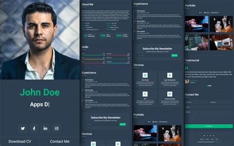 Bootstrap Cv Resume Template Free Download Html Codex