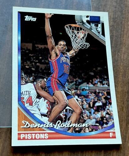 Topps Dennis Rodman Basketball Card Detroit Pistons Nba