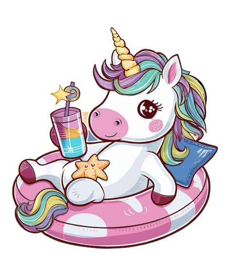 Premium Vector Cute Unicorn Vector Illustration