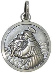 St Anthony Medal 18 Mm Diameter Sterling Silver St Antony Medal St