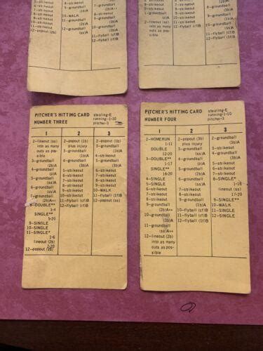 Strat O Matic Baseball 1968 Original Pitchers Hitting Cards 1 4 Very Rare 3783142137