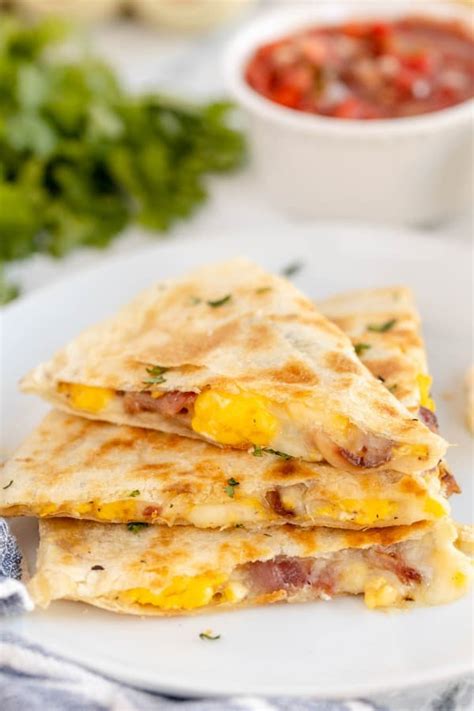 Breakfast Quesadillas Bacon Egg Cheese Kylee Cooks