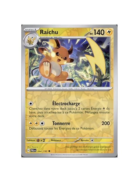 Fr Pok Mon Carte Ev Raichu Reverse