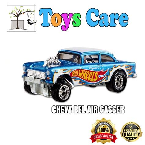 Hot WHEELS PREMIUM CHEVY BEL AIR GASSER LOOSE NEW From MATTEL ORIGINAL MUSCLE DISPLAY Rack