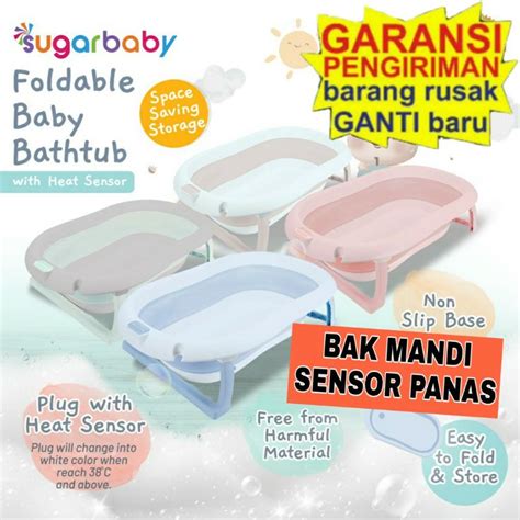 Jual Sugarbaby Foldable Baby Bathtub Dengan Sensor Panas F76 F82 Bak