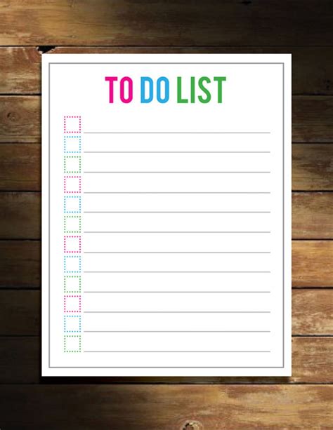 Free Printable To Do List