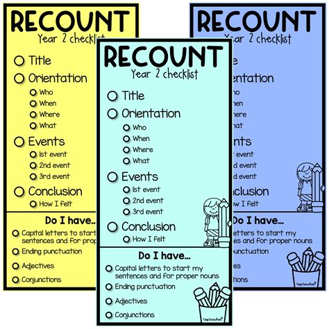 Recount Student Checklist Year Top Teacher