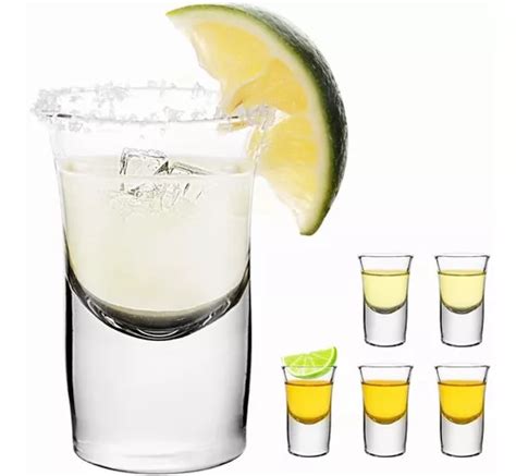 Juego De 6 Vasos Tequileros Copas Vidrio Caballitos Tequila Meses Sin