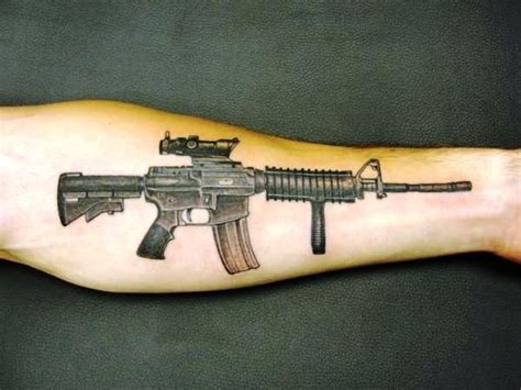 Cool Gun Tattoos Design World Joshua Nava Arts