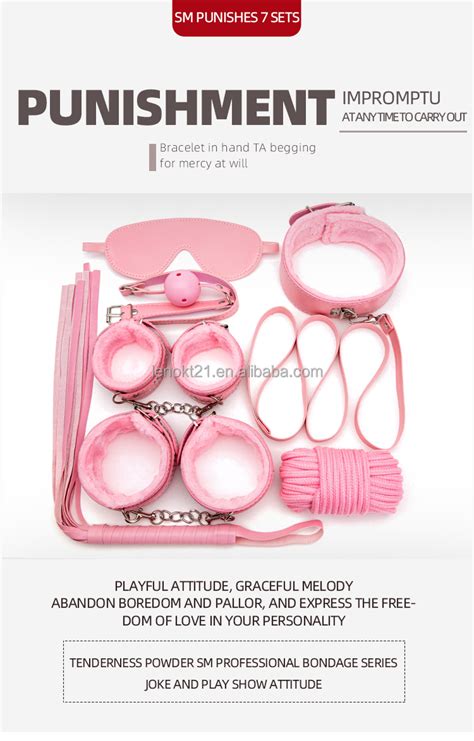 Sexy Leather Bdsm Kits Plush Sex Bondage Set Handcuffs Sex Games Whip