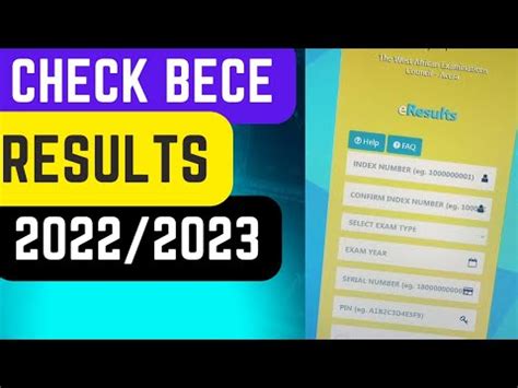 How To Check Your Bece Results Online Youtube